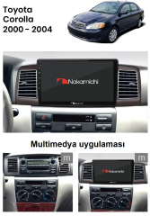 Toyota Corolla (2000-2004) uyumlu Android Multimedya Navigasyon Sistemi