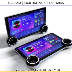 METATEC M464 A11  |  11.8'' DUAL KNOB MULTİMEDYA EKRAN | 4GB RAM 64GB HAFIZA
