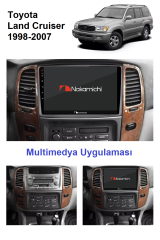 Toyota Land Cruiser (1998-2007) uyumlu Android Multimedya Navigasyon Sistemi