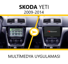 SKODA YETI | 2009-2014 | 10,1 INCH | UYUMLU MULTİMEDYA NAVİGASYON SİSTEMİ