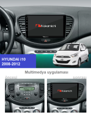 Hyundai i10 (2008-2012) Uyumlu Android Multimedya Navigasyon Sistemi