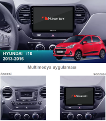Hyundai i10 (2013-2016) Uyumlu Android Multimedya Navigasyon Sistemi