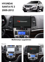 Hyundai Santa Fe (2005-2012) Uyumlu Android Multimedya Navigasyon Sistemi