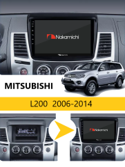 Mitsubishi L200 2006-2014 Uyumlu  Android Multimedya  Navigasyon Sistemi